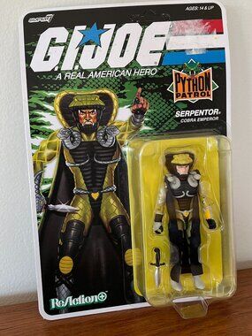 Super7 Reaction GI Joe Serpentor Cobra Emperor Action Figure